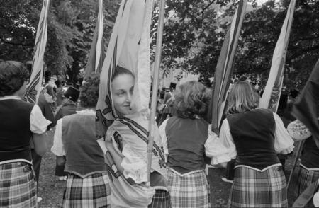 1980_Girl wrapped in flag TorontoCanada.jpg
